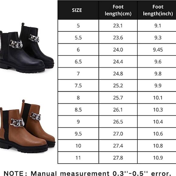 (C-2848) ZBY Womens Lug Sole Platform Ankle Boots Chelsea Sz 9.5 - Picture 7 of 9